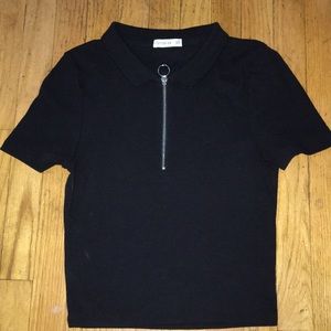 Cotton On black crop top